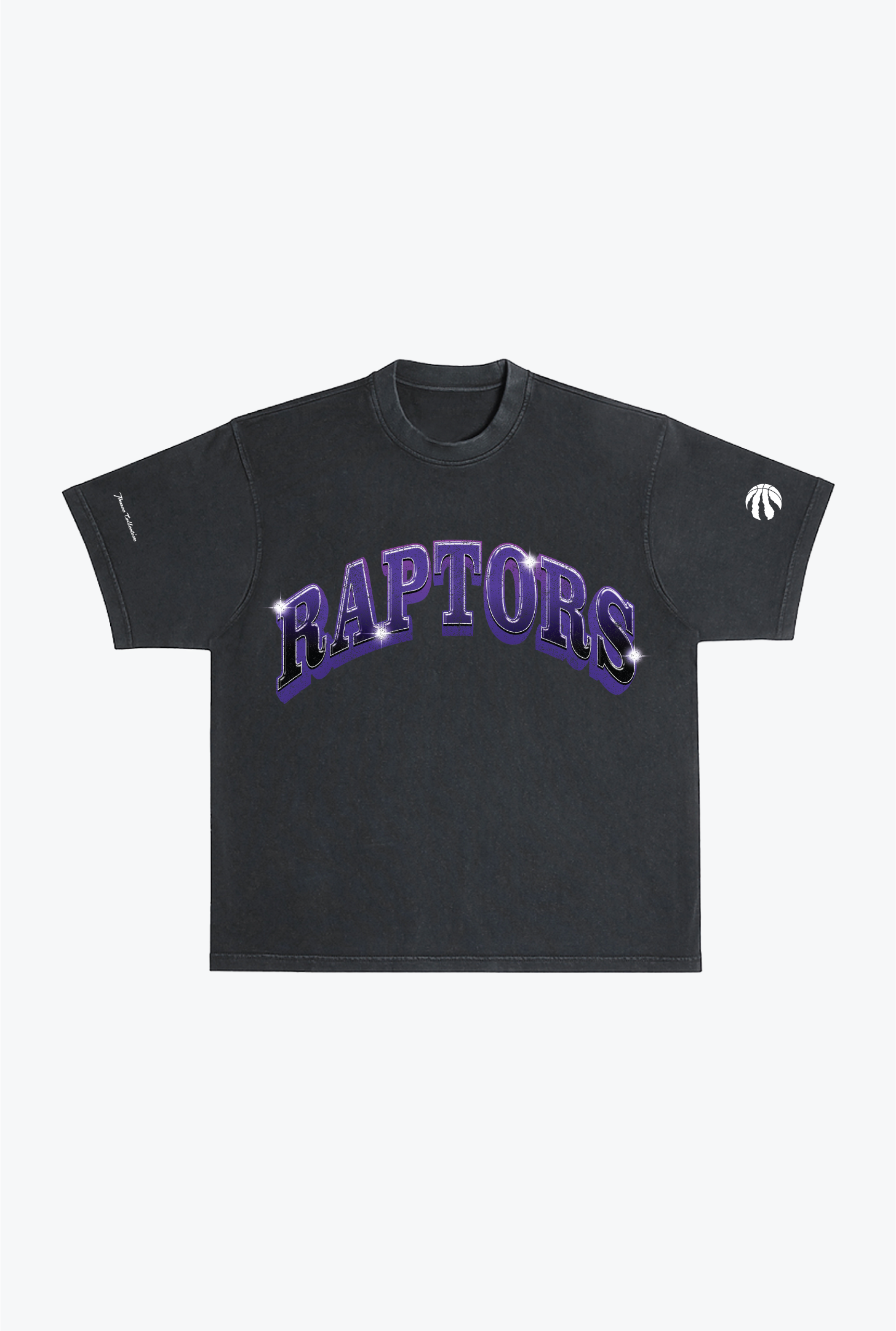 Toronto Raptors Graffiti Pigment Dye Heavyweight T-Shirt - Black