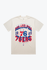 Philadelphia 76ers Court Premium T-Shirt - Ivory