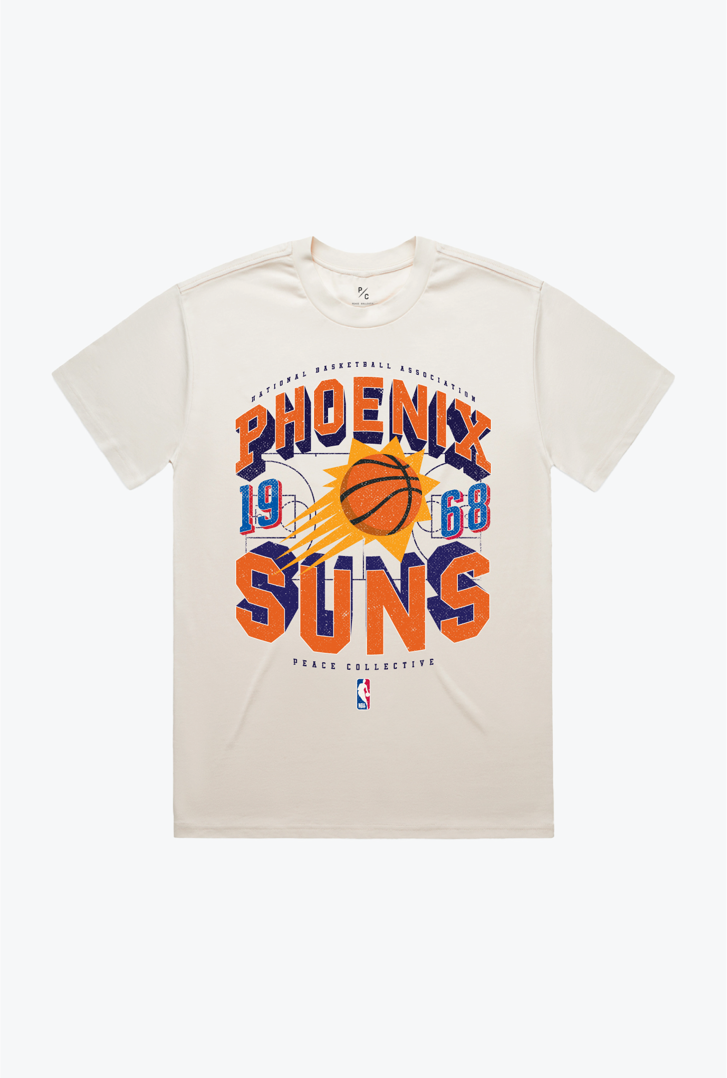 Phoenix Suns Court Premium T-Shirt - Ivory