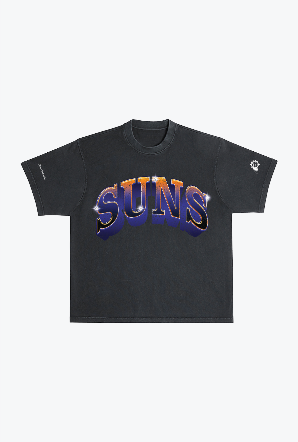 Phoenix Suns Graffiti Pigment Dye Heavyweight T-Shirt - Black