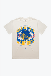 Golden State Warriors Court Premium T-Shirt - Ivory