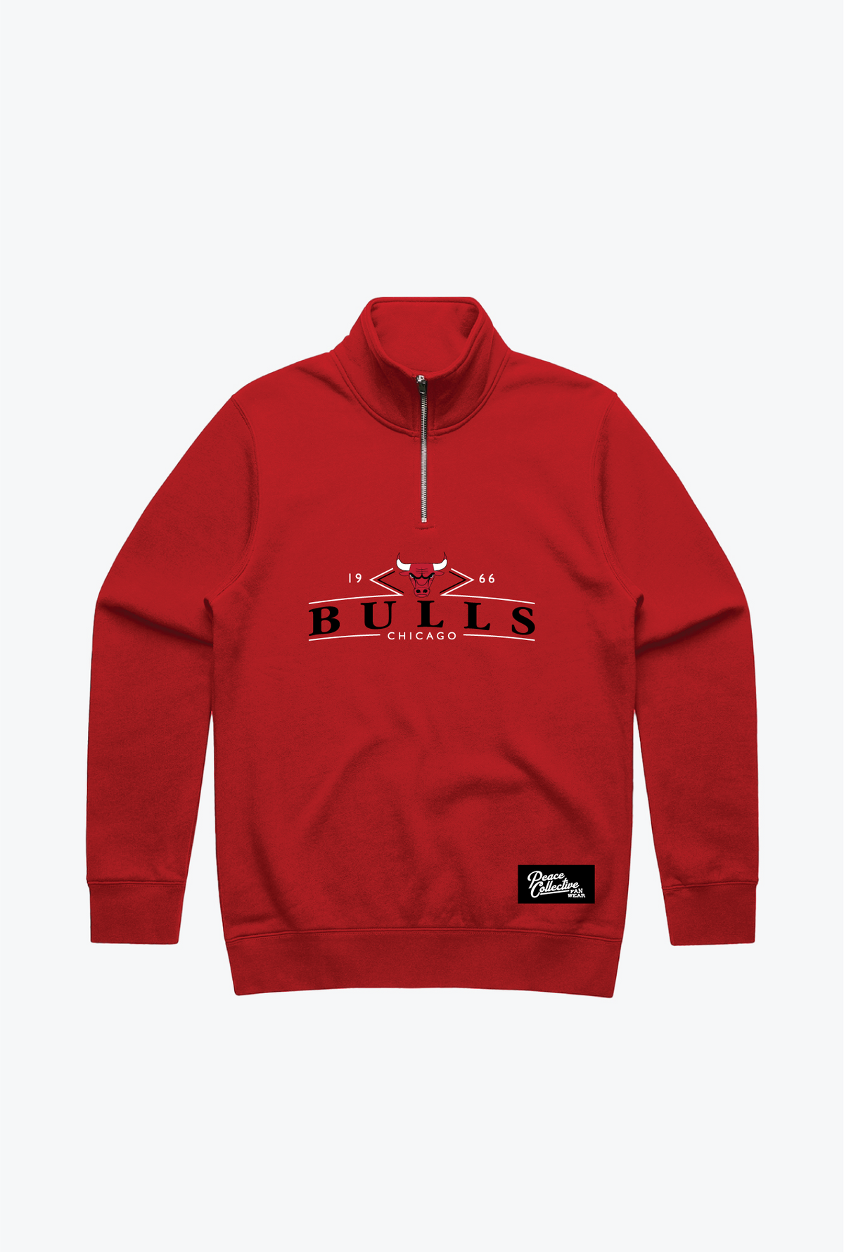 Chicago Bulls Vintage Quarter Zip - Red