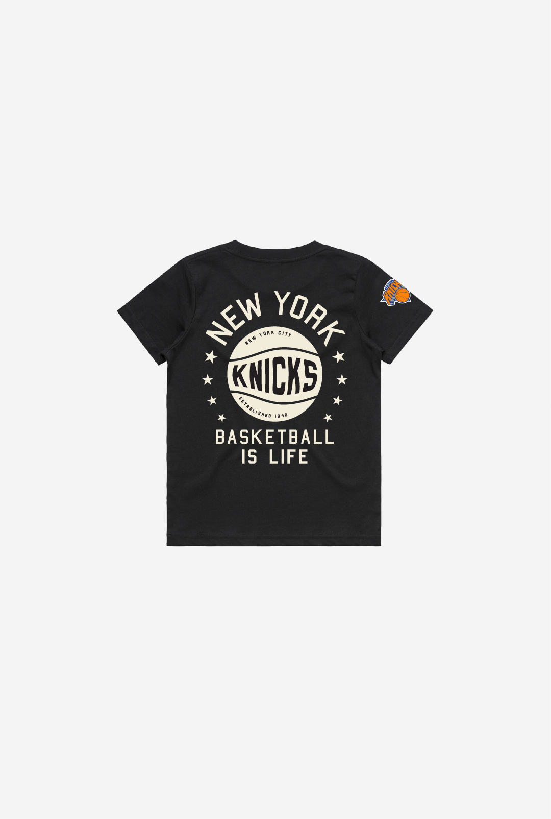 New York Knicks Stadium Varsity Kids T-Shirt - Black
