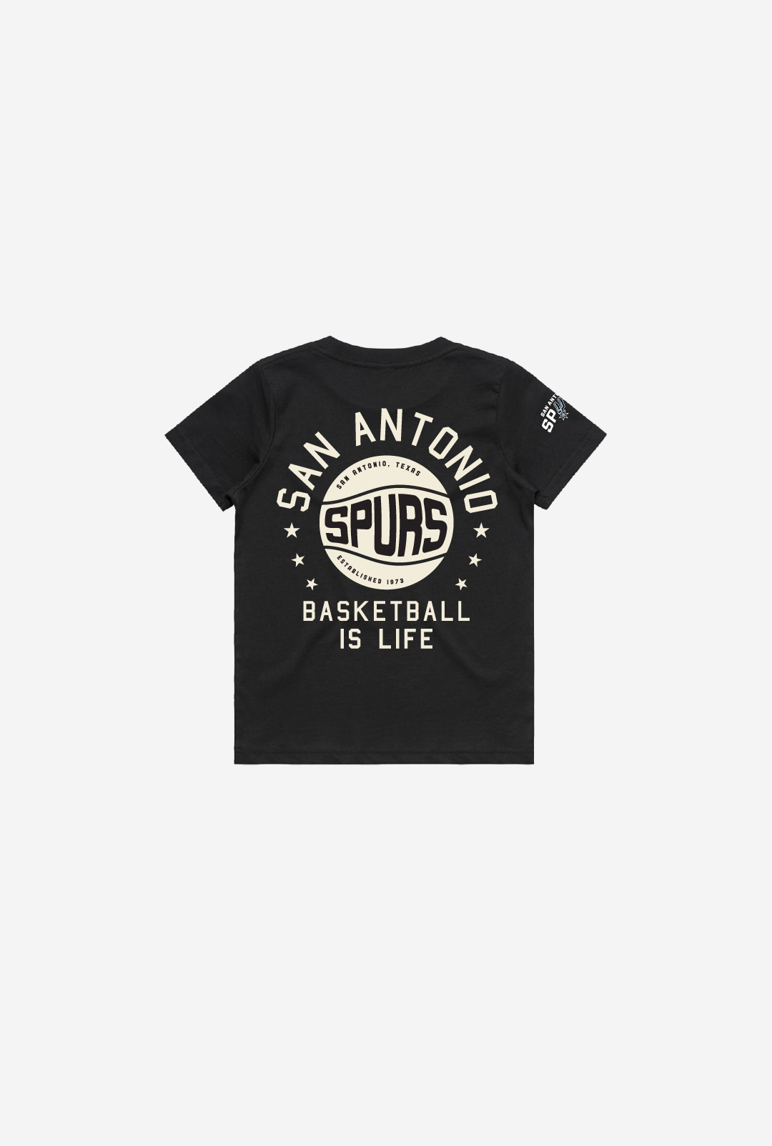 San Antonio Spurs Stadium Varsity Kids T-Shirt - Black
