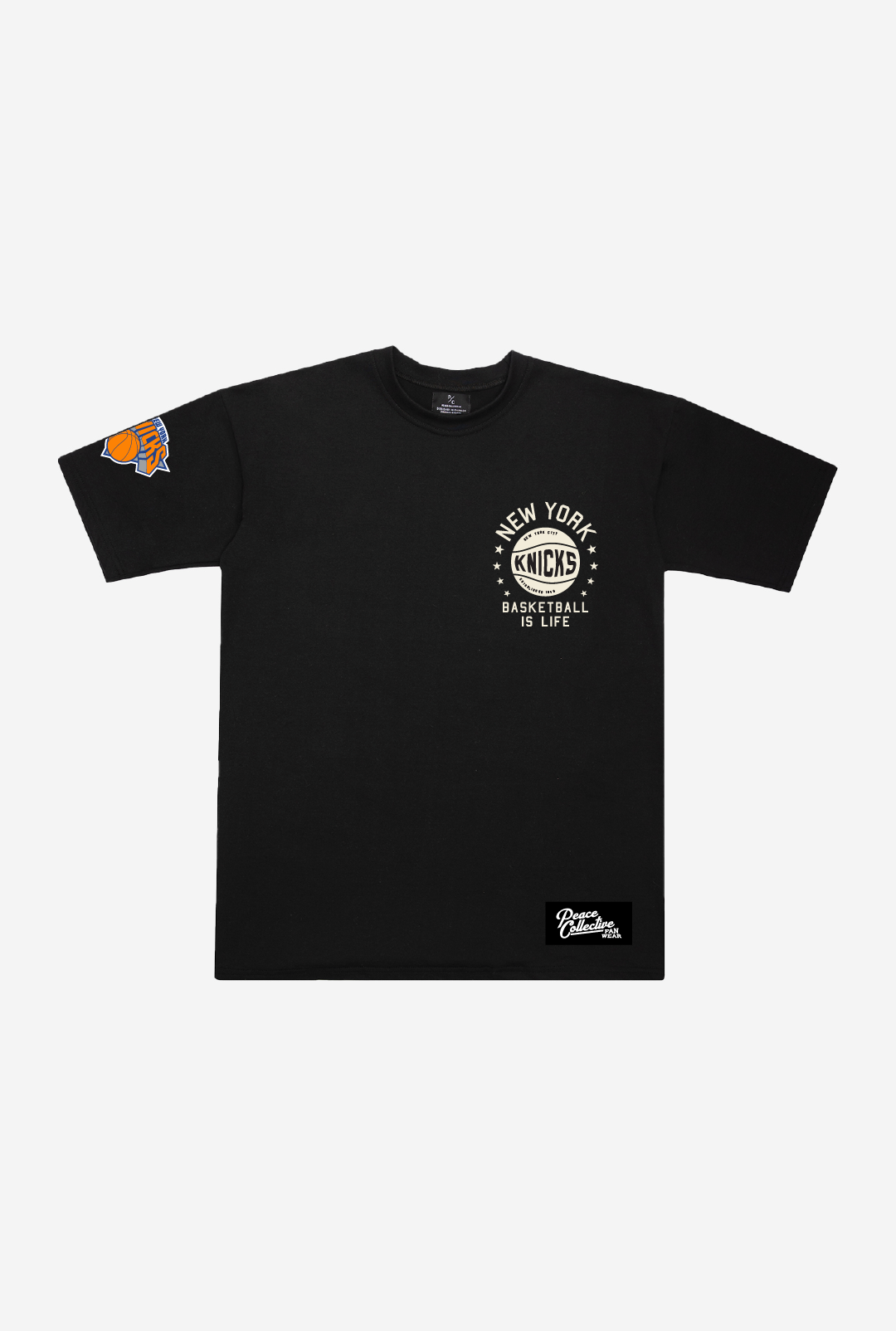 New York Knicks Stadium Varsity Heavyweight T-Shirt - Black