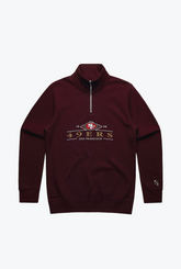 San Francisco 49ers Quarter Zip - Maroon