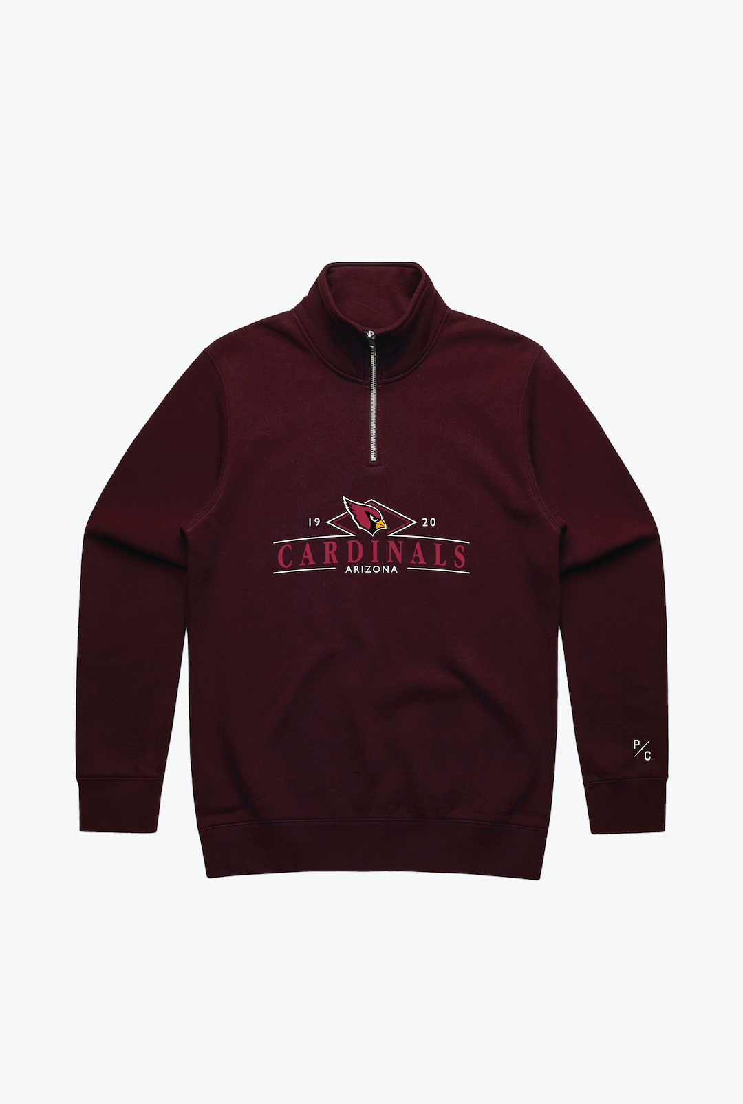 Arizona Cardinals Quarter Zip - Maroon