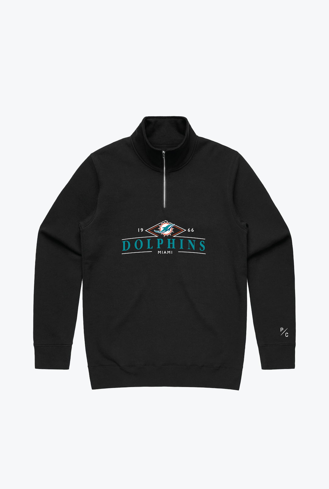 Miami Dolphins Quarter Zip - Black