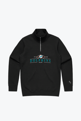 Miami Dolphins Quarter Zip - Black