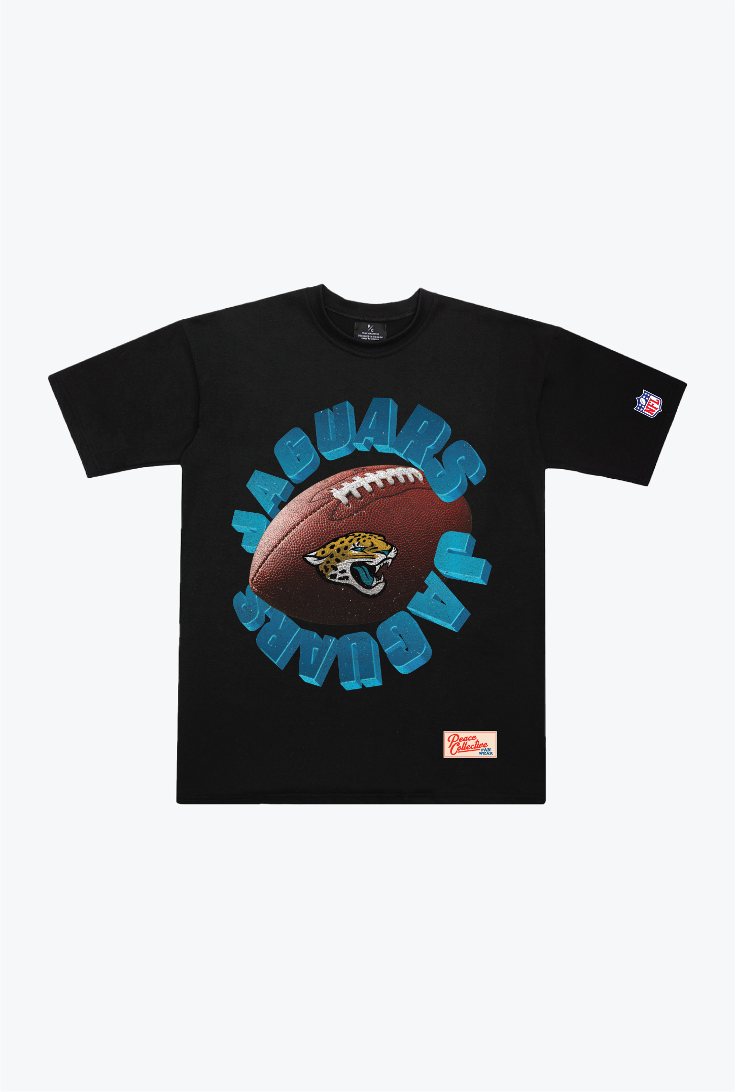 T-shirt épais en spirale des Jaguars de Jacksonville - Noir