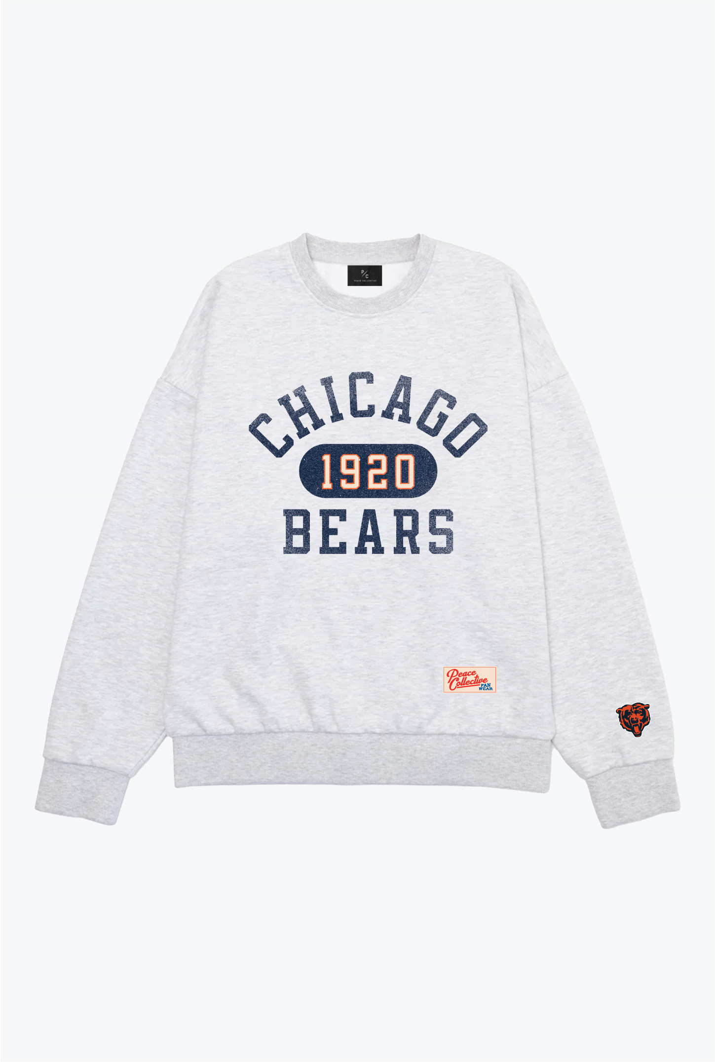 Pull ras du cou épais Athletic Club Chicago Bears - Cendre