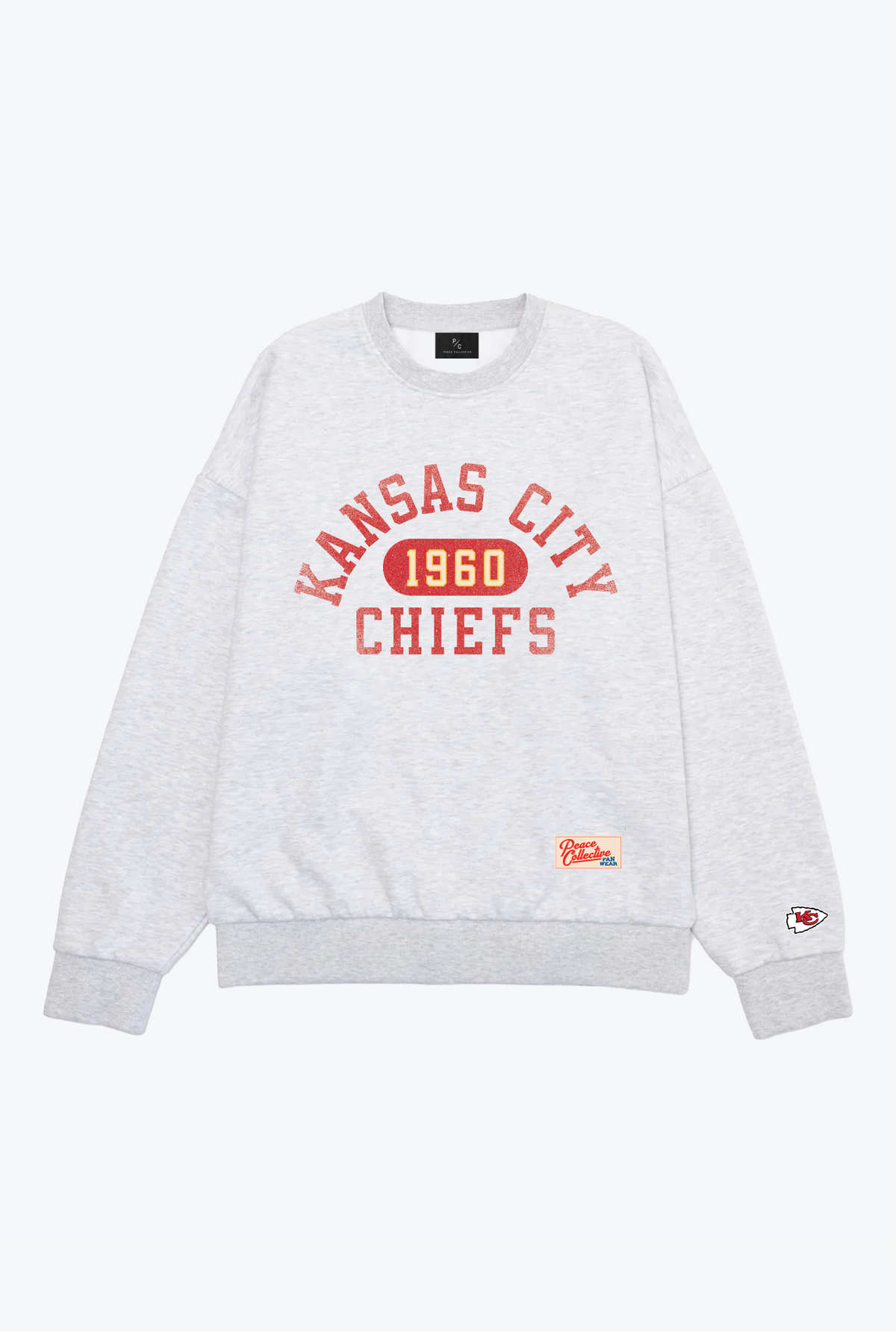 Schwerer Rundhalsausschnitt des Kansas City Chiefs Athletic Club - Aschgrau