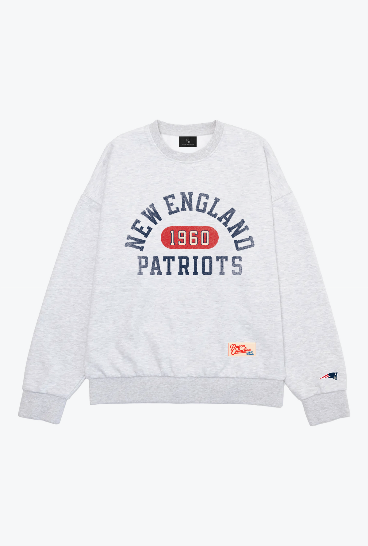 New England Patriots Athletic Club Heavyweight Crewneck - Ash