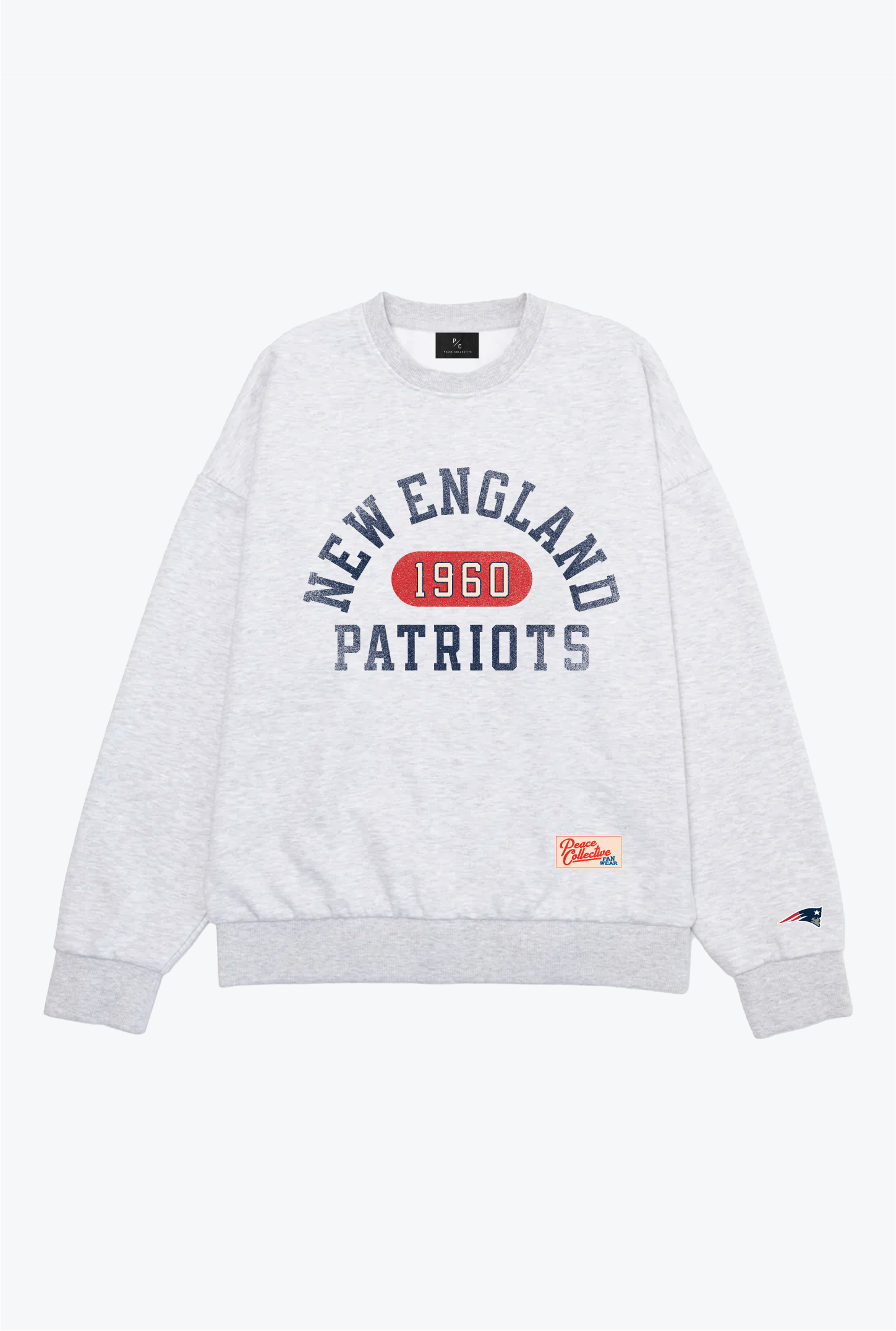 New England Patriots Athletic Club Heavyweight Crewneck - Ash