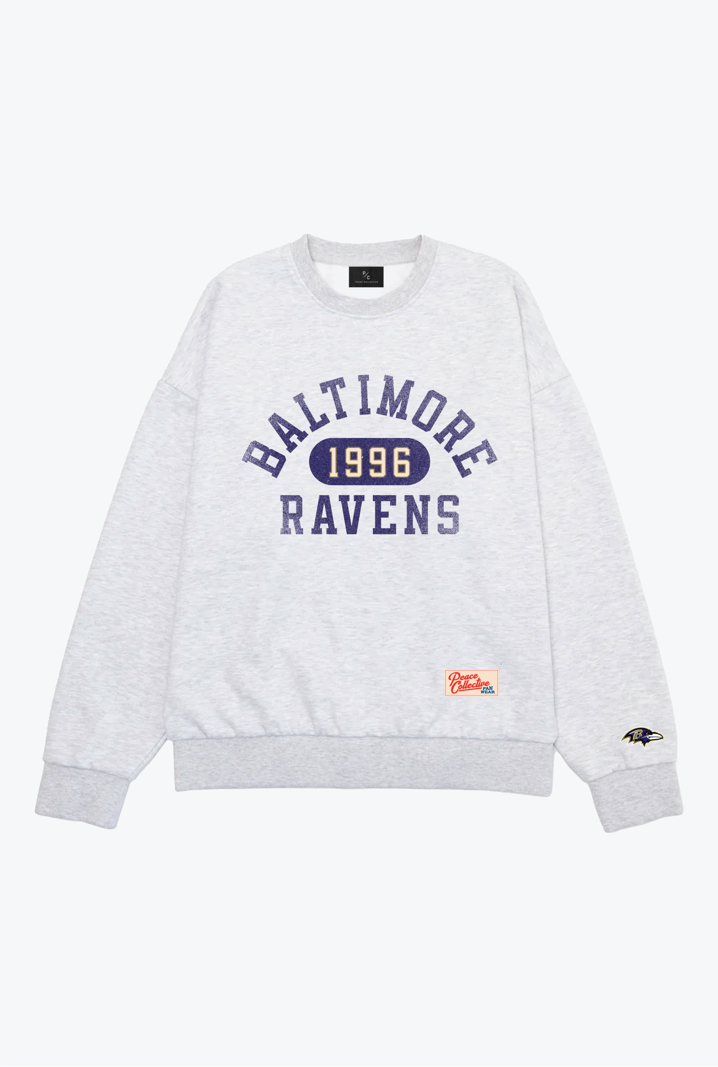 T-shirt ras du cou épais Athletic Club des Baltimore Ravens - Cendre