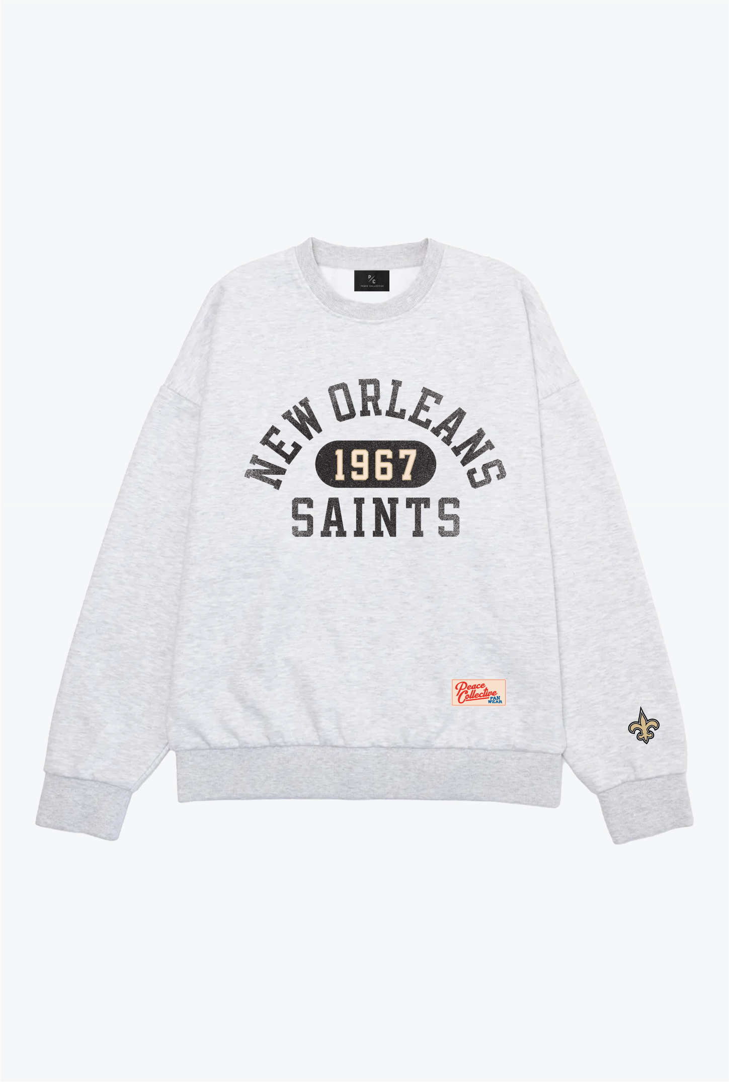 New Orleans Saints Athletic Club Heavyweight Crewneck - Ash