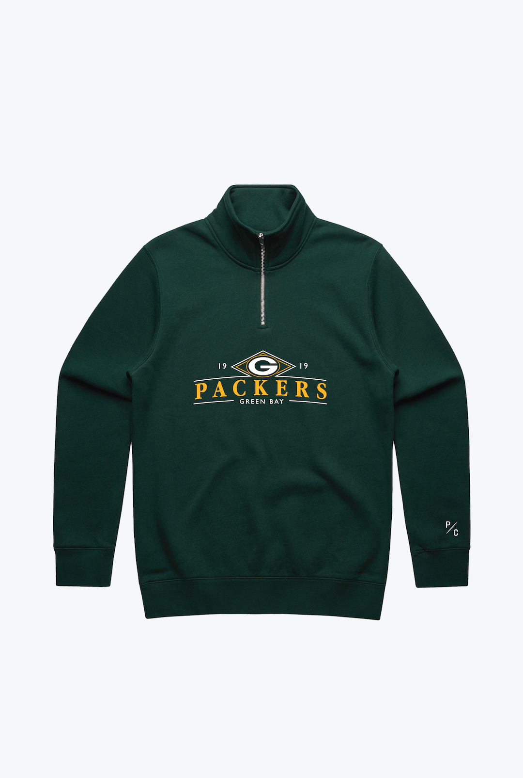 Green Bay Packers Quarter Zip - Forest Green