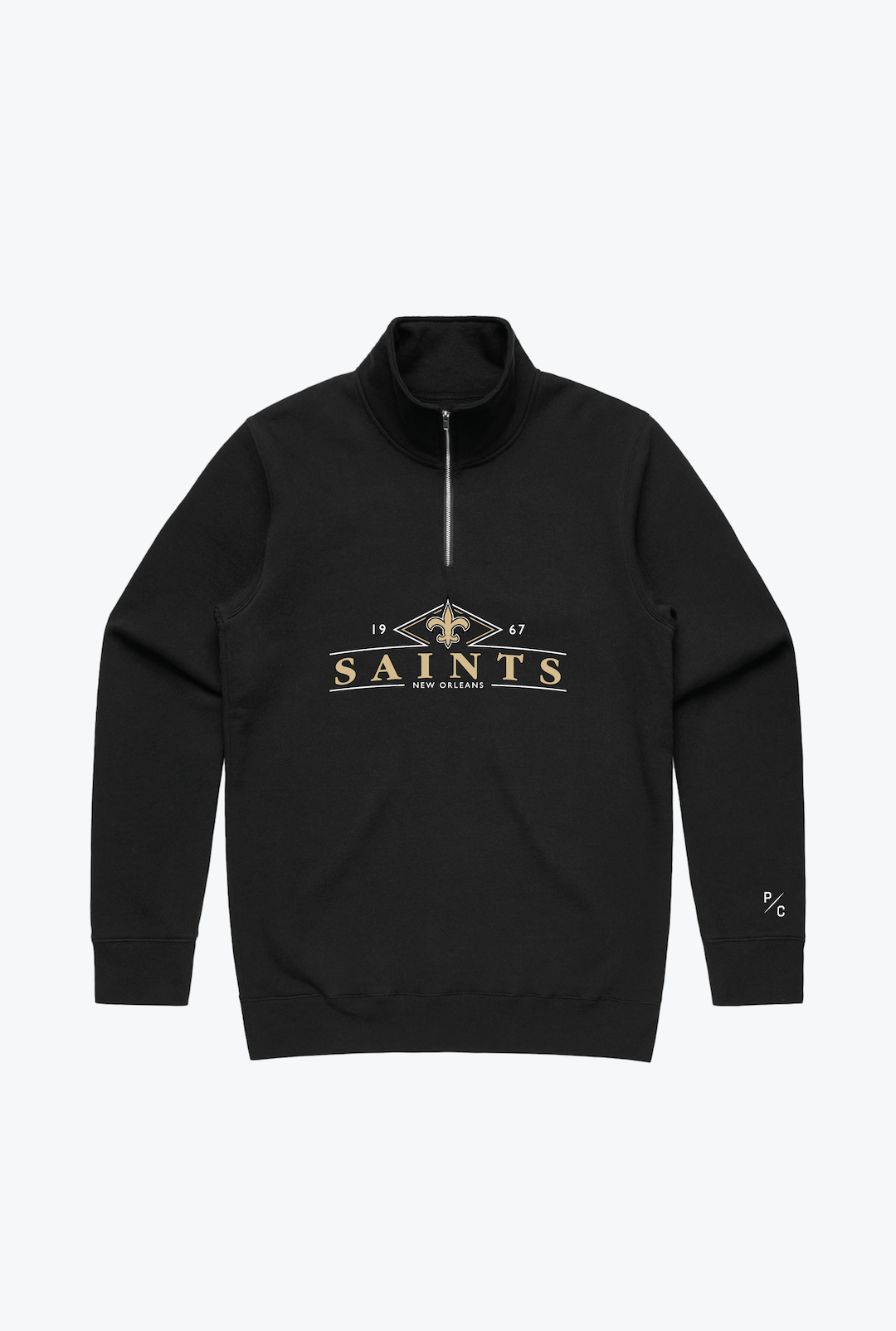 New Orleans Saints Quarter Zip - Black