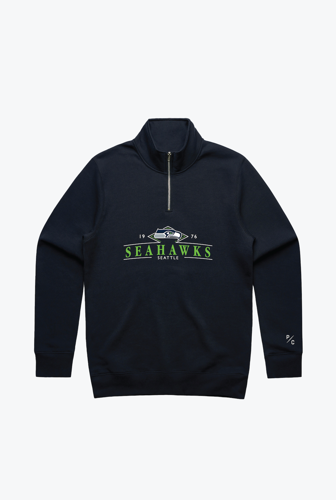 Seattle Seahawks Quarter Zip - Navy