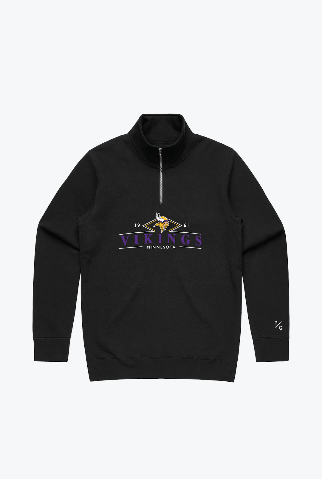 Minnesota VIkings Quarter Zip - Black