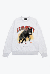 Kansas City Chiefs Mascot SuperHeavy™️ Crewneck - Ash