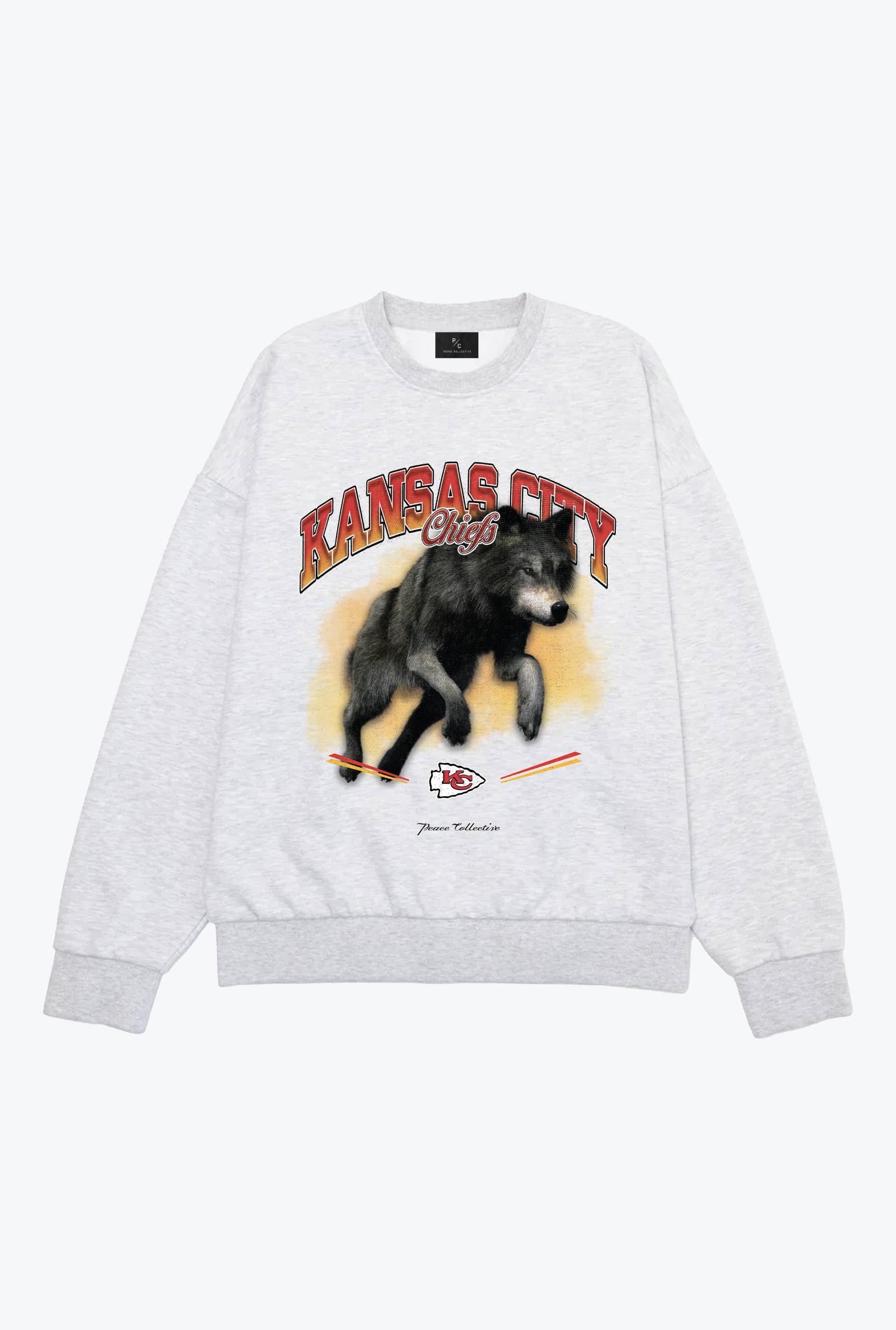 Kansas City Chiefs Mascot SuperHeavy™️ Crewneck - Ash