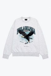 Philadelphia Eagles Mascot Super Heavy Crewneck - Ash