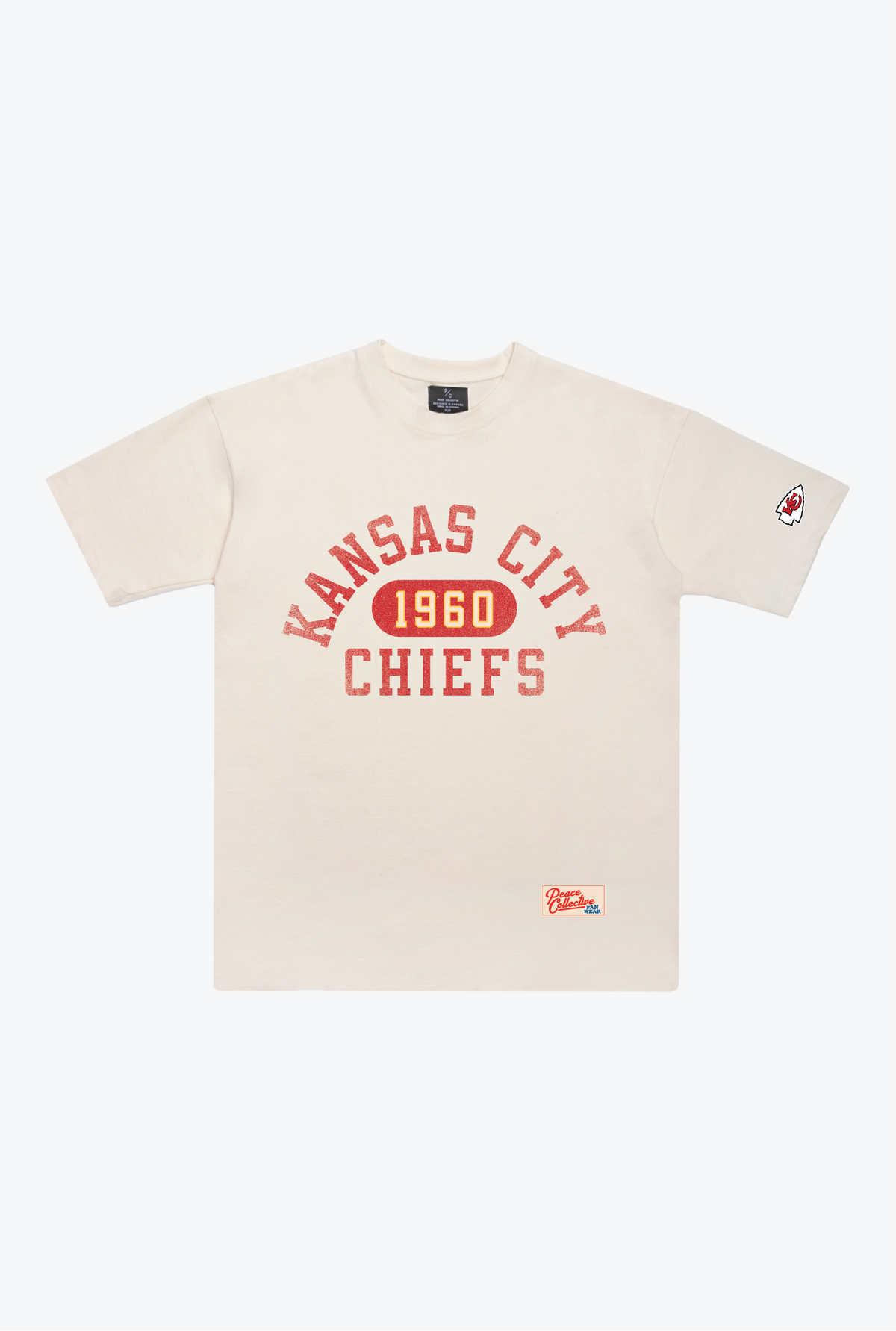 T-shirt épais Athletic Club des Kansas City Chiefs - Ivoire