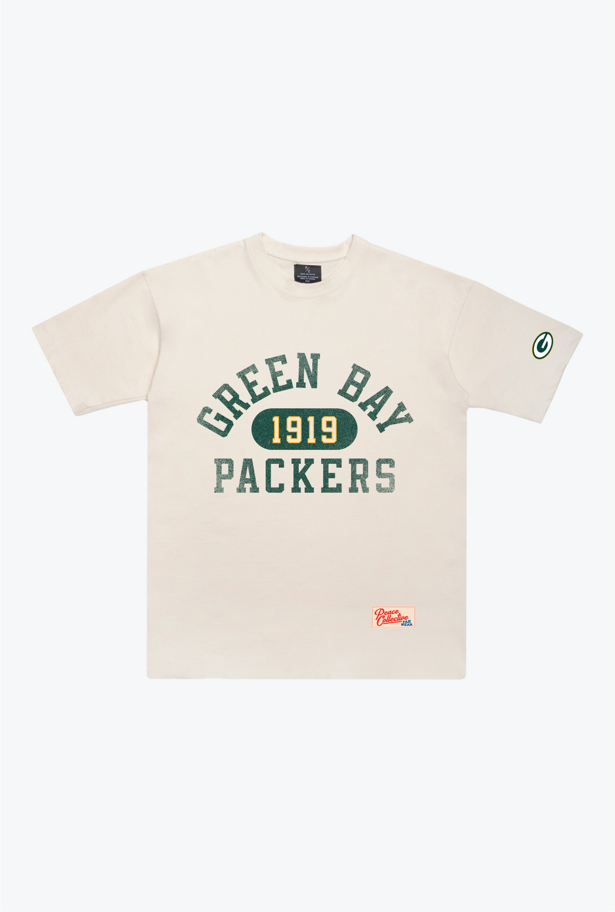Schweres T-Shirt des Green Bay Packers Athletic Club – Elfenbein