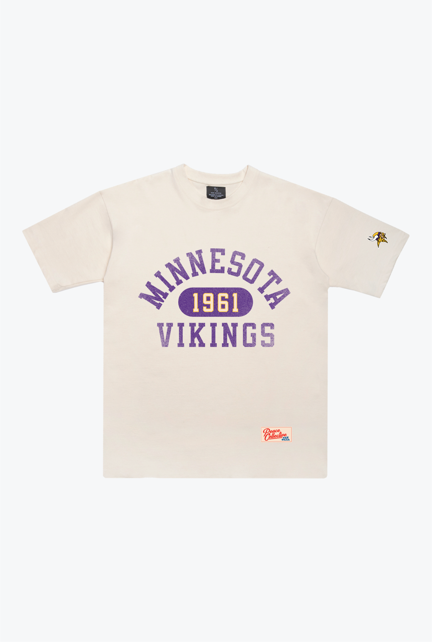 T-shirt épais du Minnesota Vikings Athletic Club - Ivoire