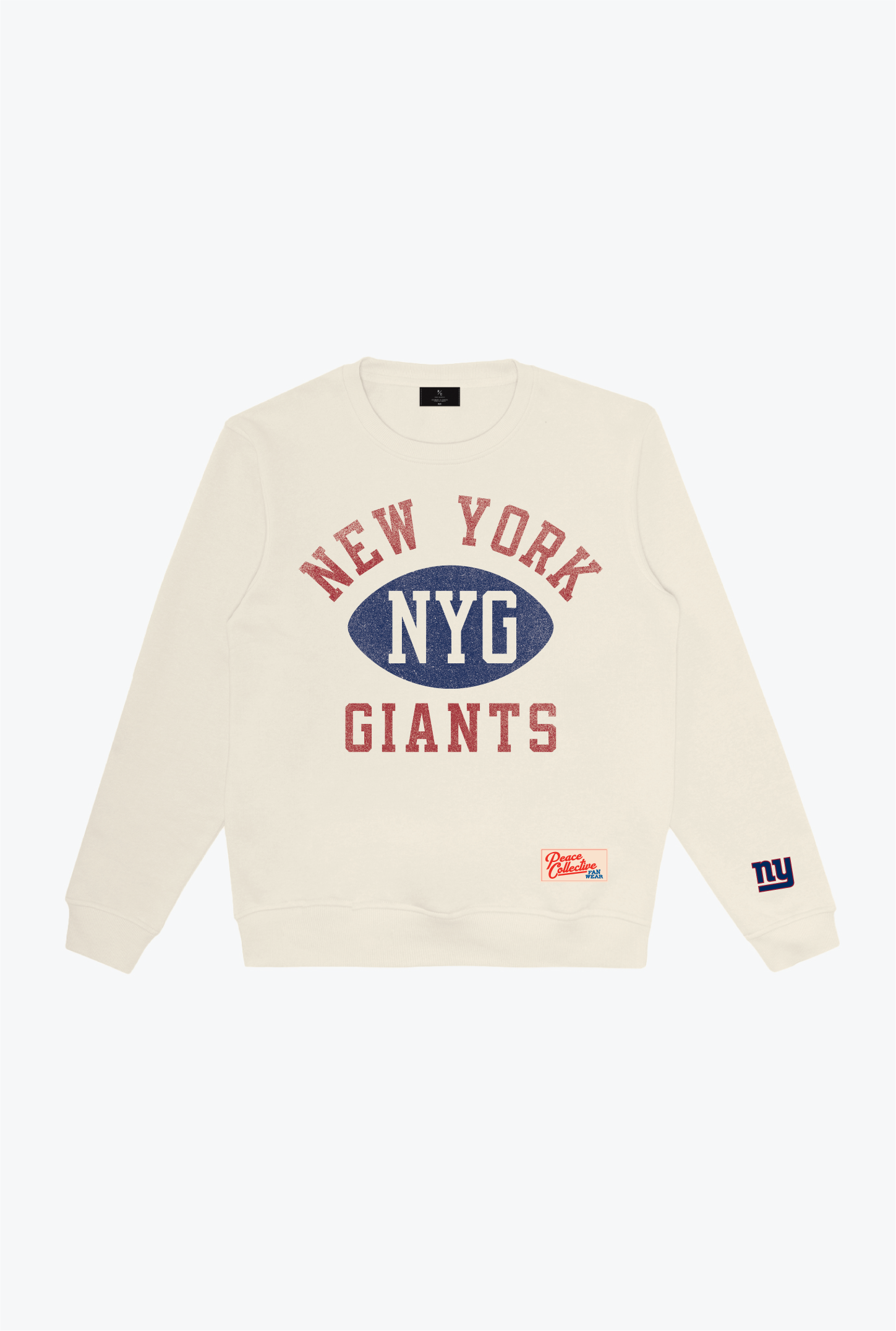 New York Giants Warm Up Heavyweight Rundhalsausschnitt - Elfenbein