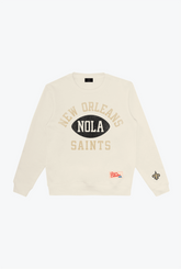 Pull ras du cou épais d'échauffement des Saints de la Nouvelle-Orléans - Ivoire