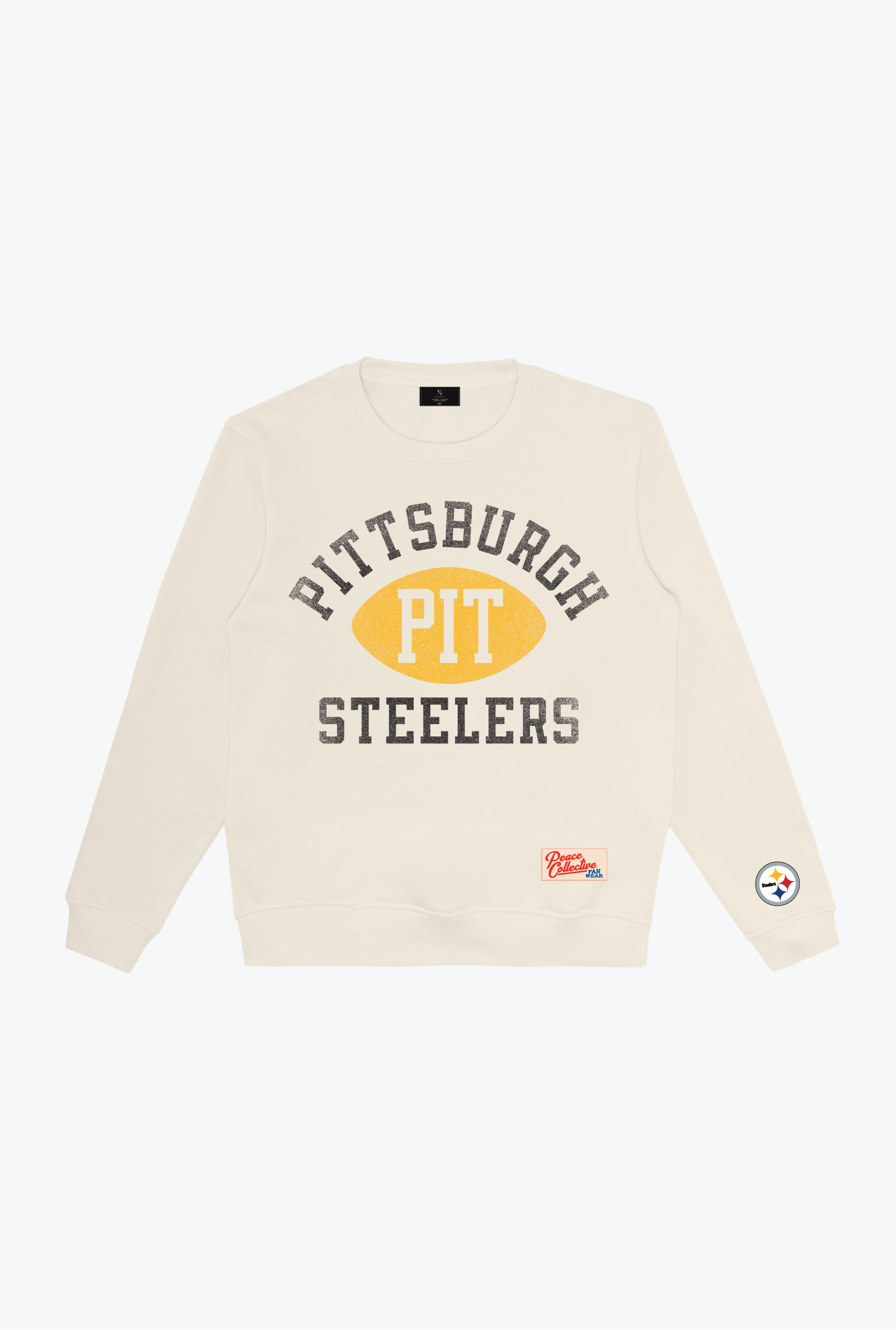 Pittsburgh Steelers Warm Up Heavyweight Rundhalsausschnitt - Elfenbein