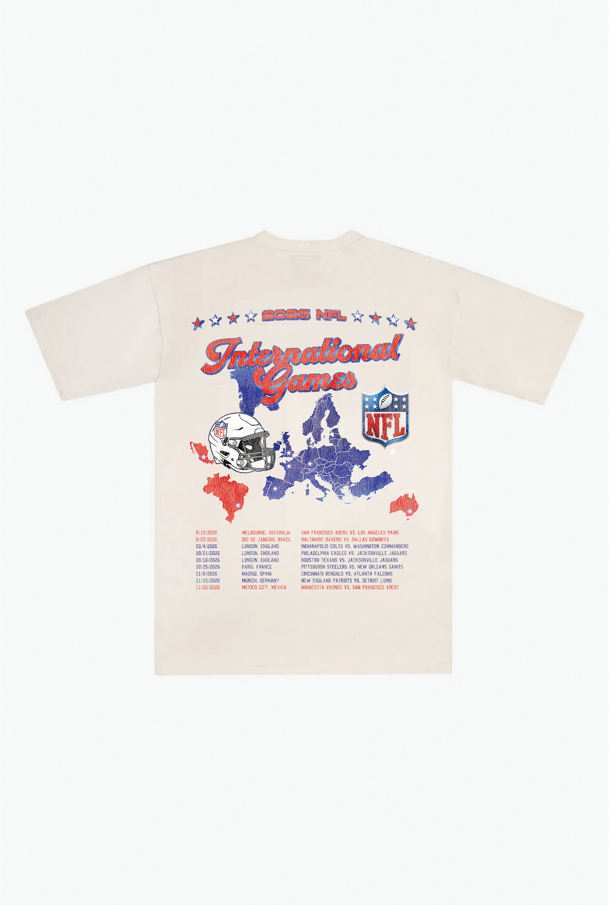 NFL Munich Heavyweight T-Shirt - Ivory