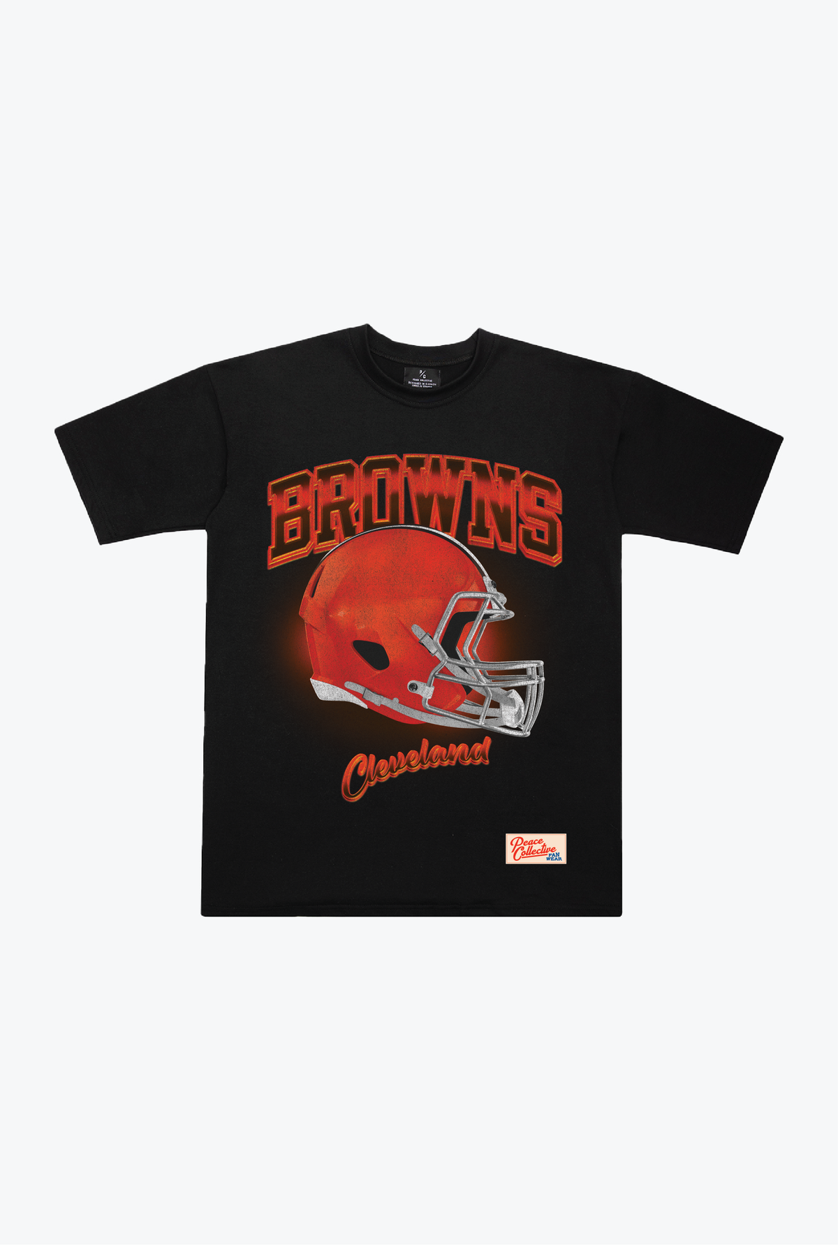 Cleveland Browns Photorealistic Vintage Heavyweight T-Shirt - Black