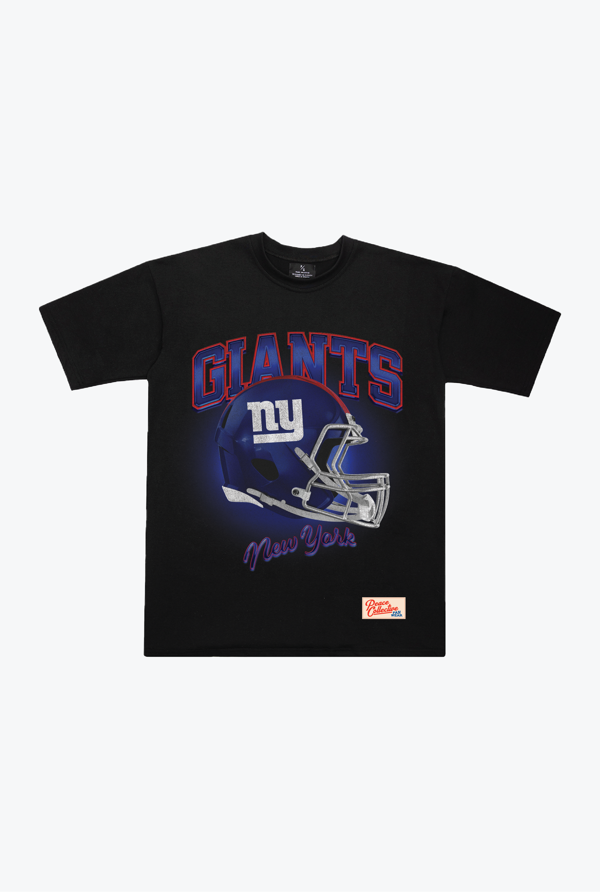 New York Giants Photorealistic Vintage Heavyweight T-Shirt - Black