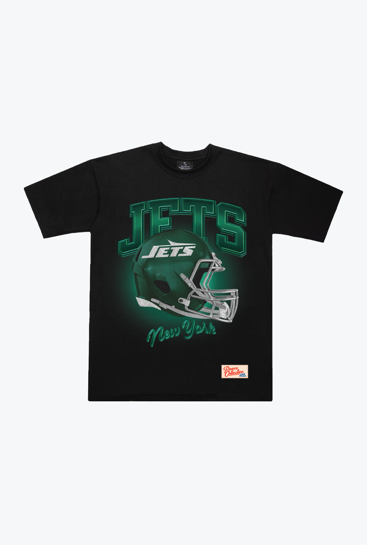 New York Jets Photorealistic Vintage Heavyweight T-Shirt - Black