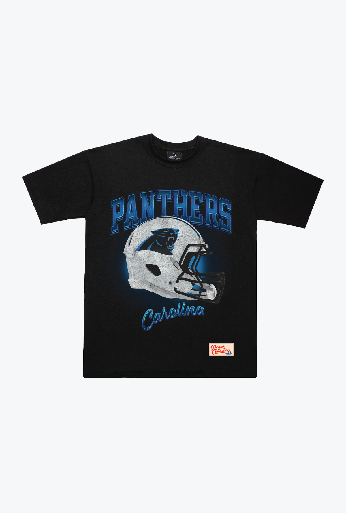 Carolina Panthers Photorealistic Vintage Heavyweight T-Shirt - Black