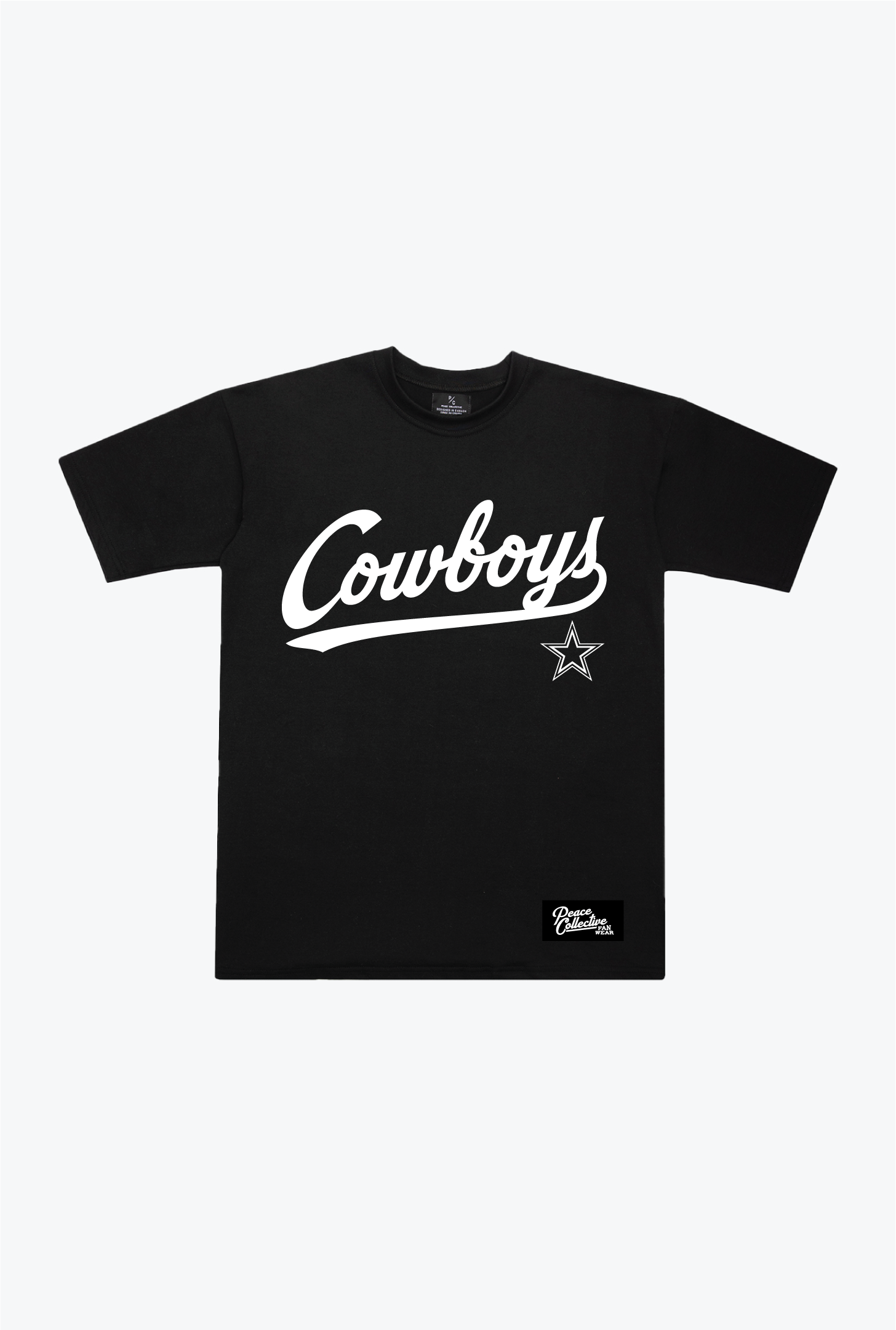 Dallas Cowboys Script Heavyweight T-Shirt - Black