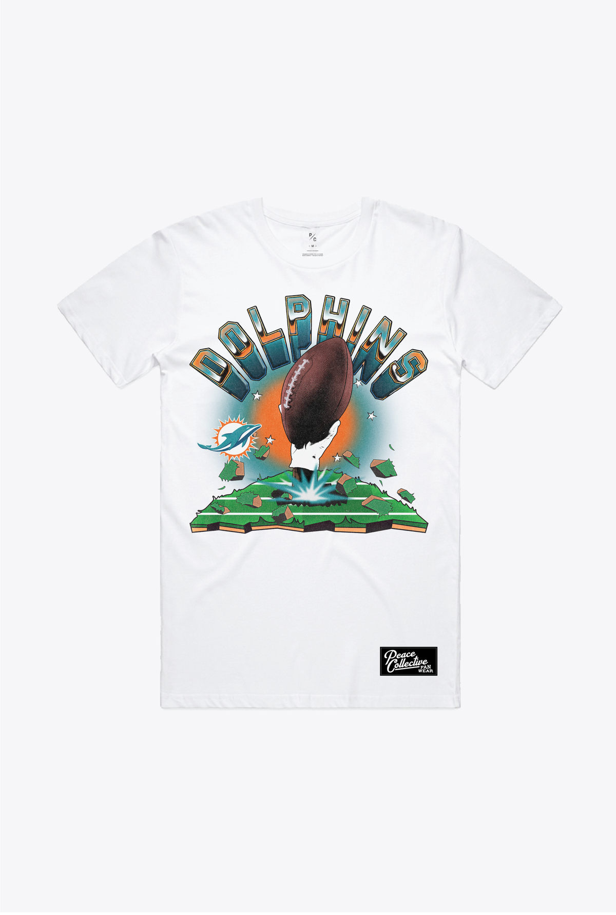 Miami Dolphins Vintage Clubhouse T-Shirt - White