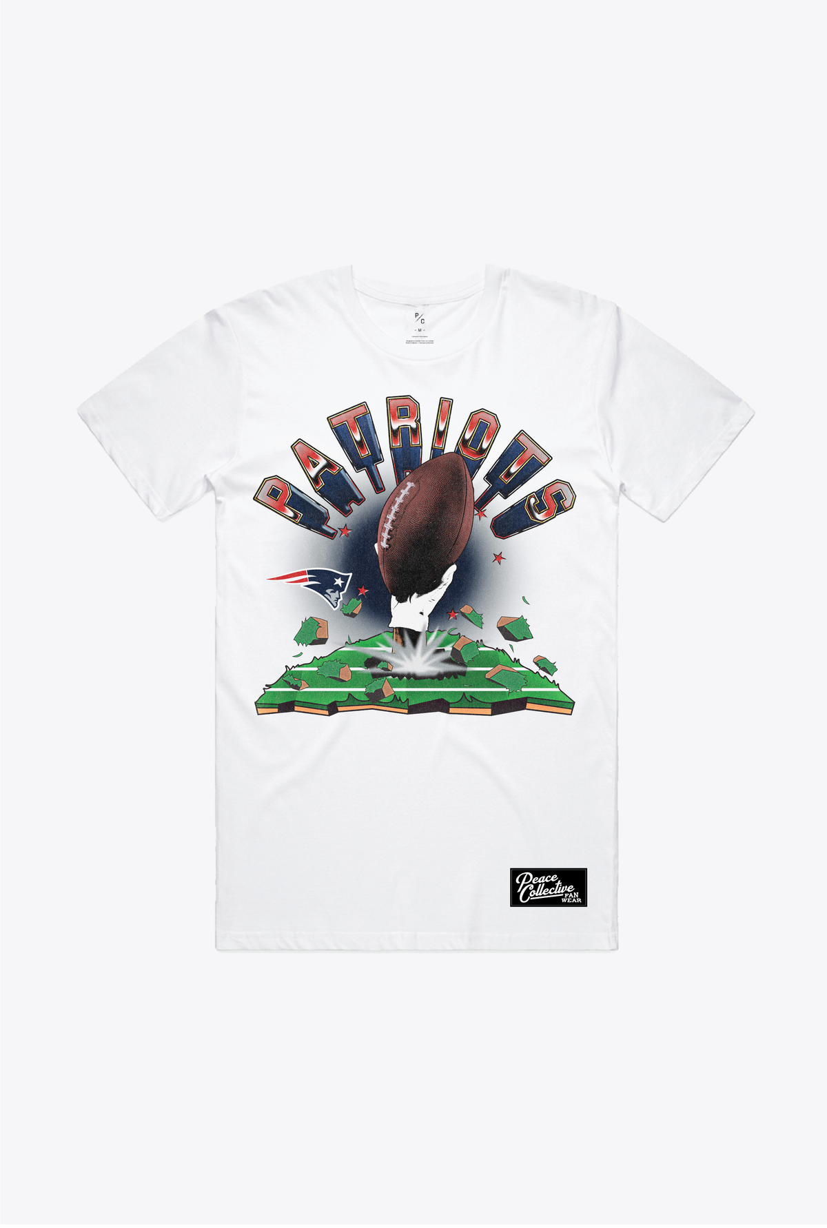 New England Patriots Vintage Clubhouse T-Shirt - White