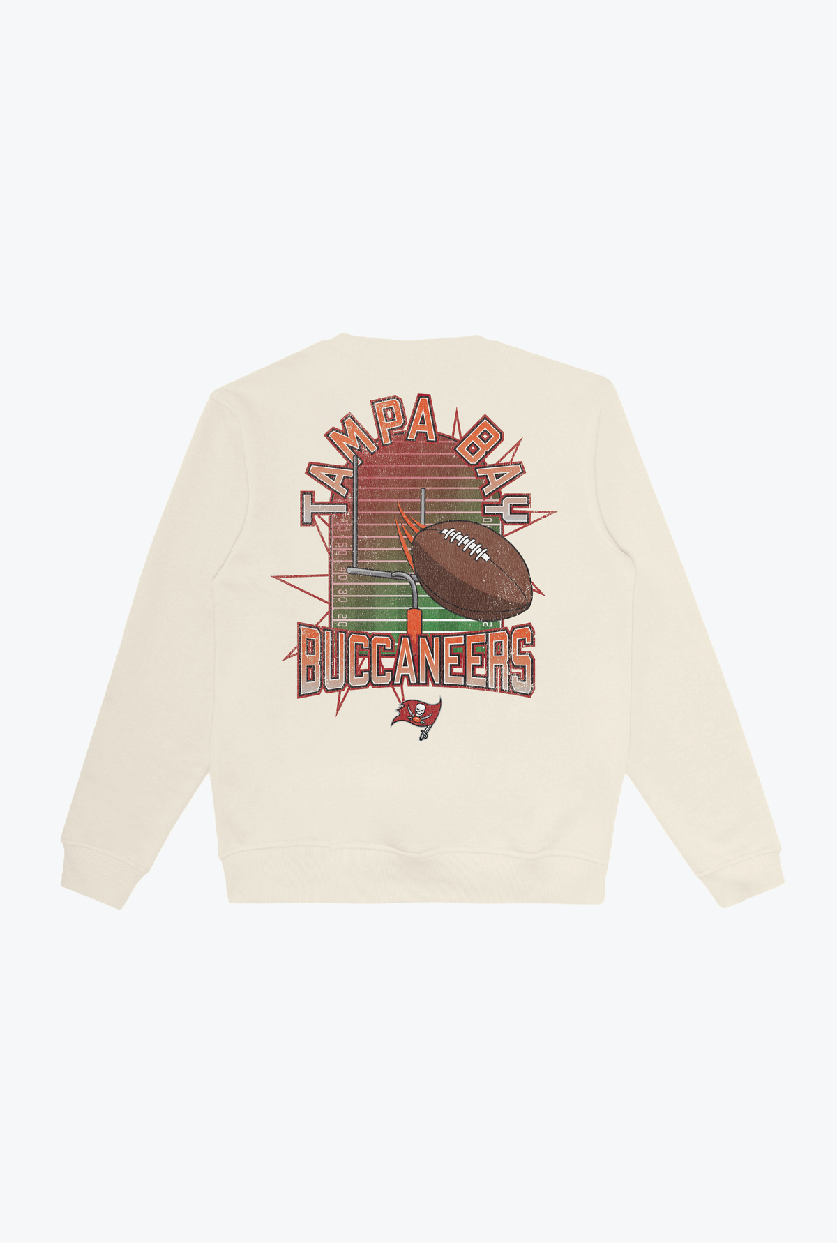 Tampa Bay Buccaneers Vintage Clubhouse Score Crewneck - Ivory