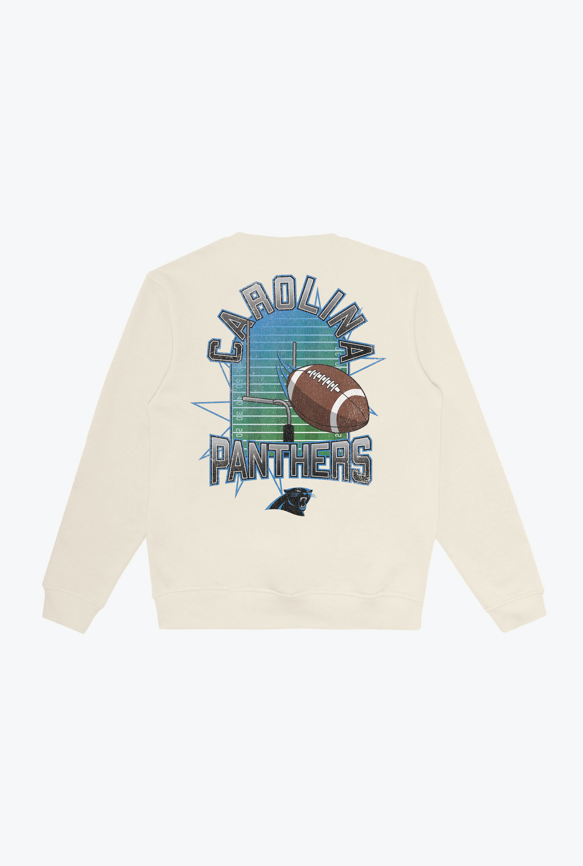 Carolina Panthers Vintage Clubhouse Score Crewneck - Ivory