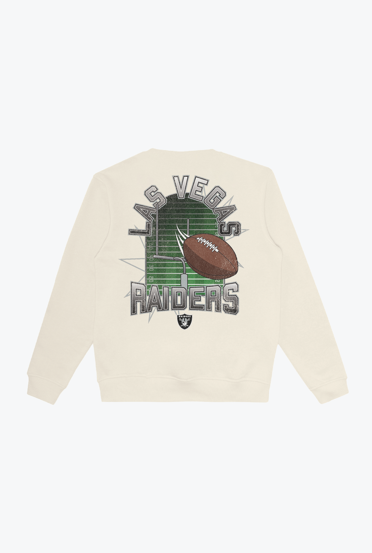 Las Vegas Raiders Vintage Clubhouse Score Crewneck - Ivory