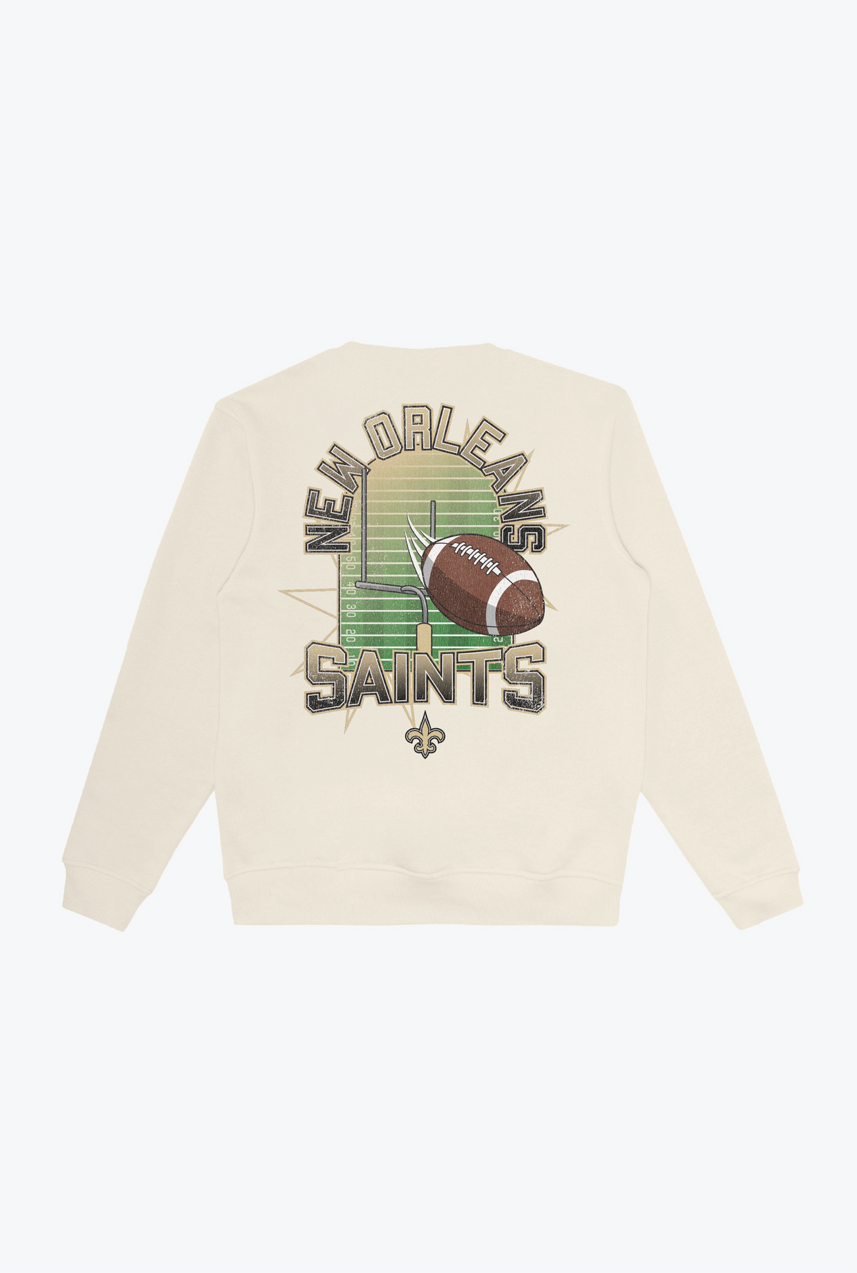 New Orleans Saints Vintage Clubhouse Score Crewneck - Ivory