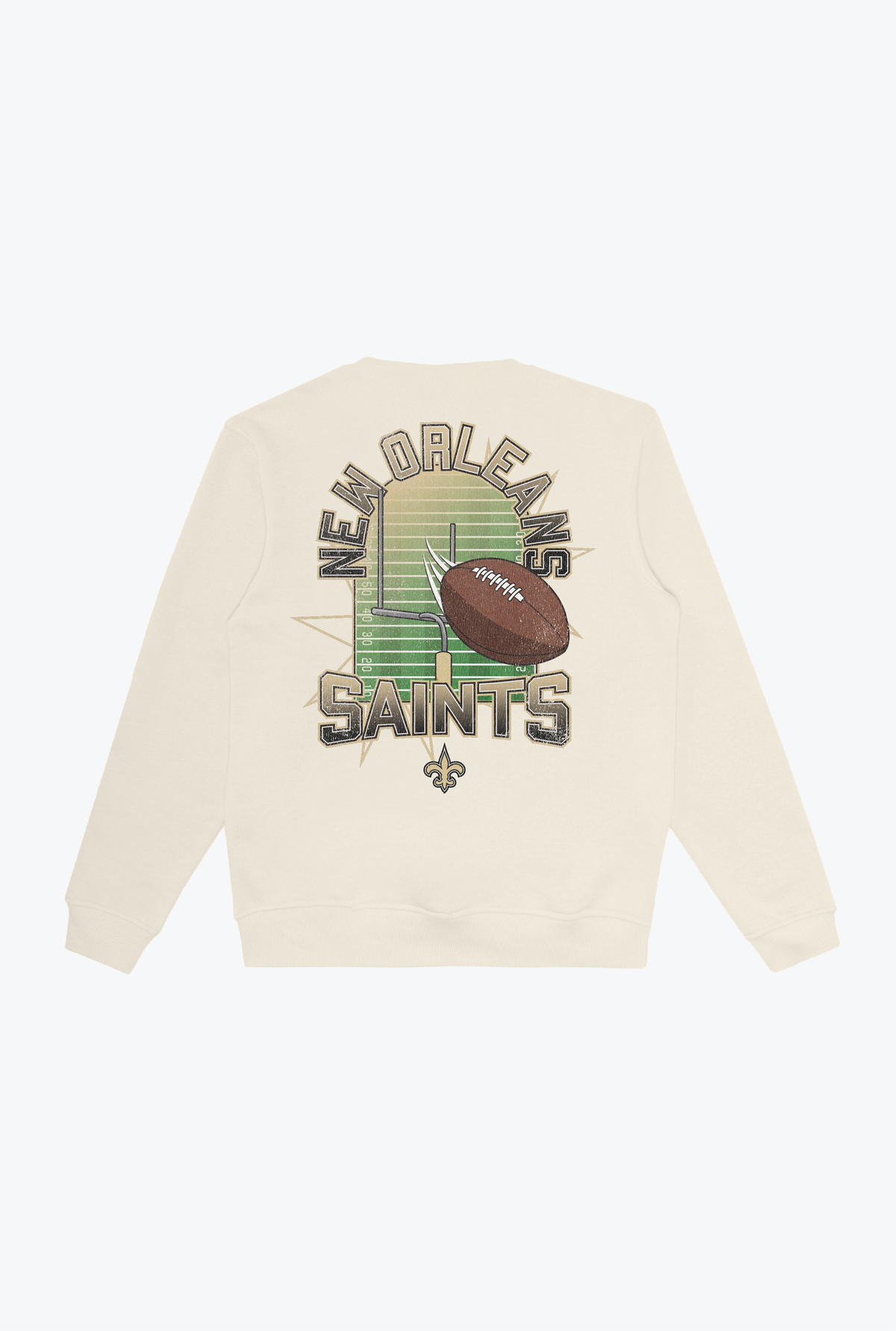 New Orleans Saints Vintage Clubhouse Score Crewneck - Ivory
