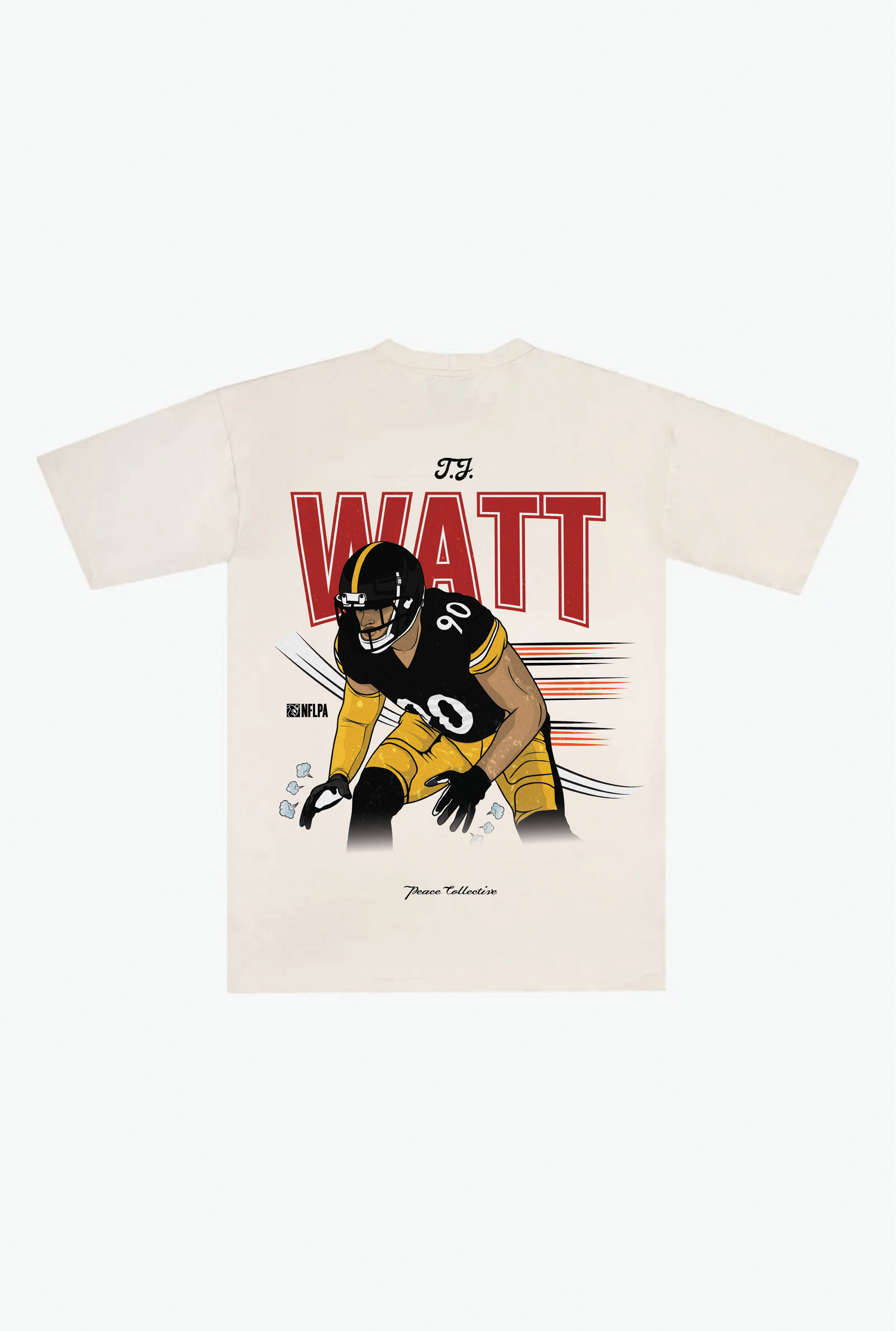 T.J. Watt Heavyweight T-Shirt - Ivory