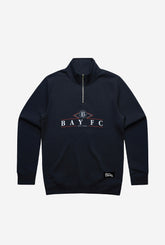 Bay FC Vintage Quarter Zip - Navy