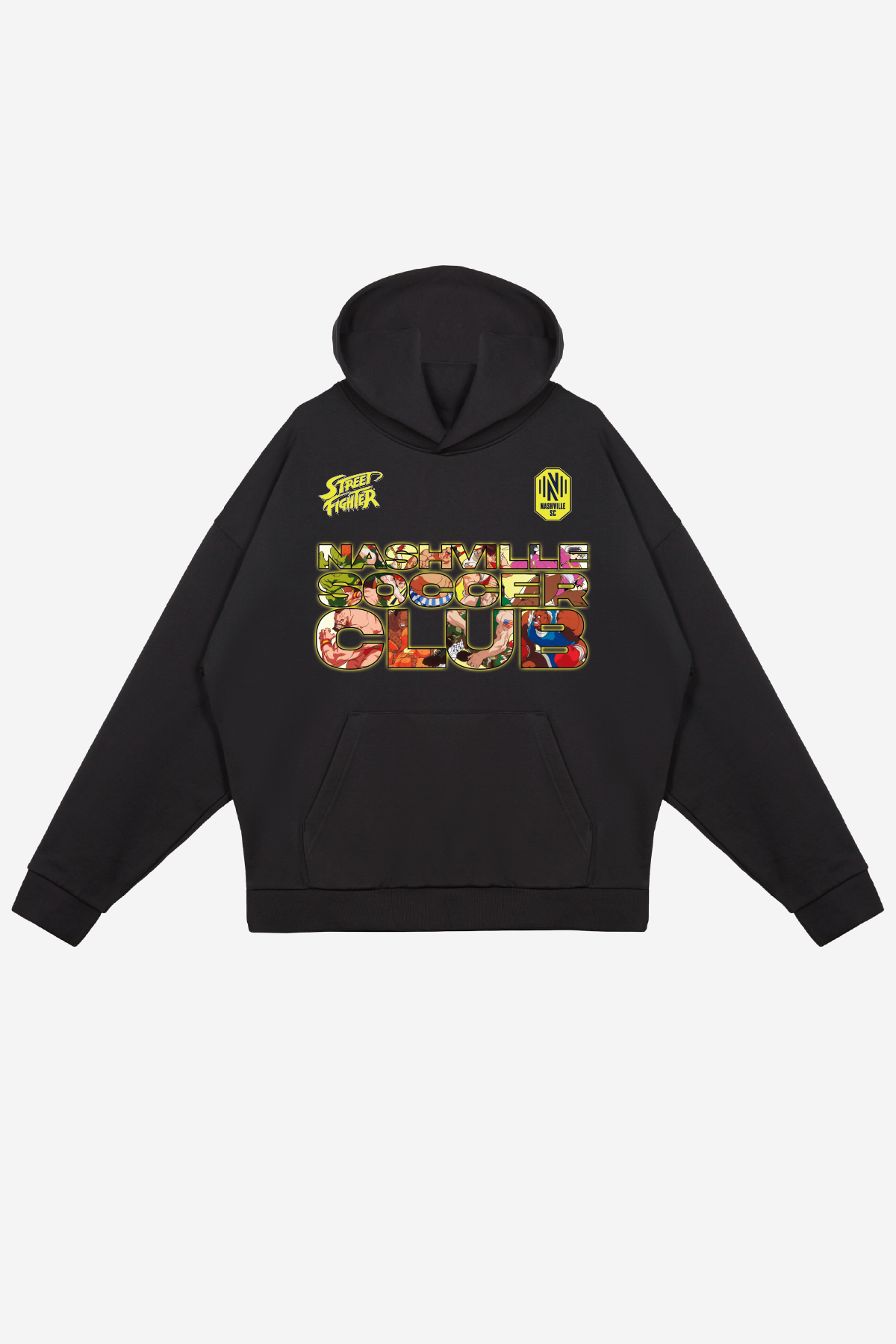Nashville SC x Street Fighter Character Heavyweight Hoodie - Black