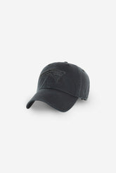 New England Patriots Clean Up Cap - Black On Black